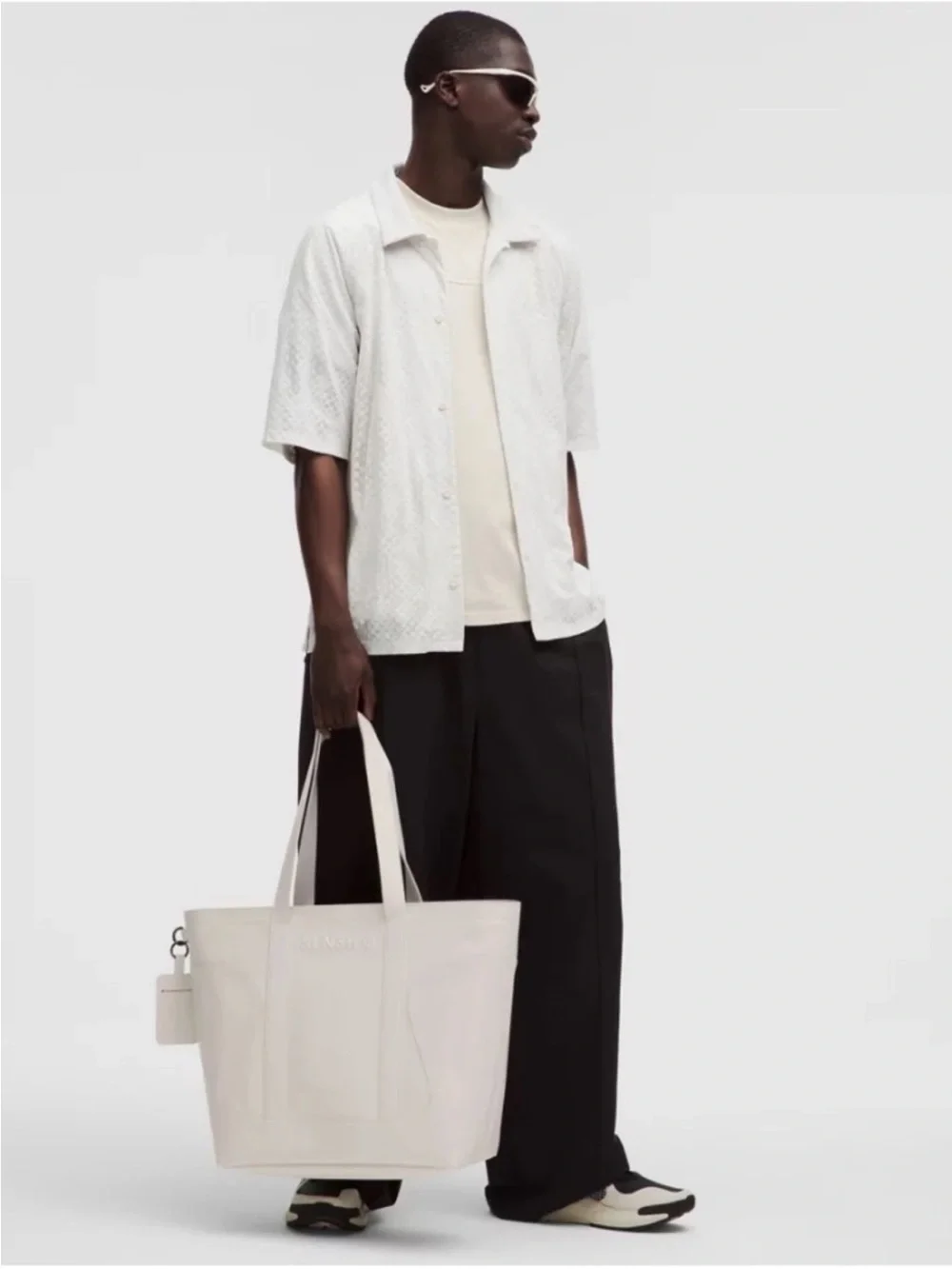 Lululemon Cactus Leather Tote White 25L Work Bag NWT Vegan Structured + Dust Bag